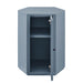 Kade Faceted Semi-Gloss Side Table Stillwater Blue