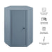 Kade Faceted Semi-Gloss Side Table Stillwater Blue