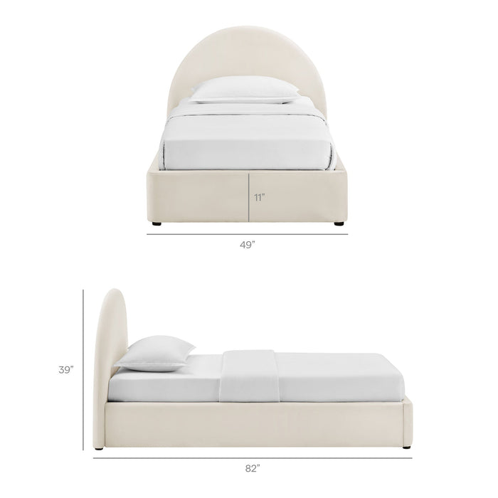 Modway Resort Arched Performance Velvet Storage Platform Bed Frame in Twin - dimensions and specifications 156