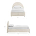 Modway Resort Arched Performance Velvet Storage Platform Bed Frame in Twin - dimensions and specifications 156