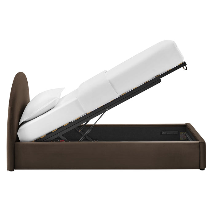 Modway Resort Arched Performance Velvet Storage Platform Bed Frame in Twin - detail view