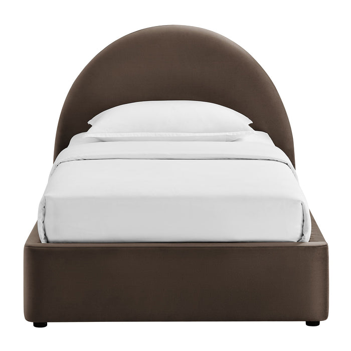 Modway Resort Arched Performance Velvet Storage Platform Bed Frame in Twin - lifestyle view