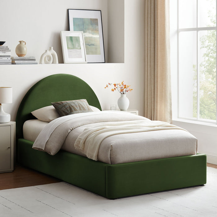 Modway Resort Arched Performance Velvet Storage Platform Bed Frame in Twin - lifestyle view 119