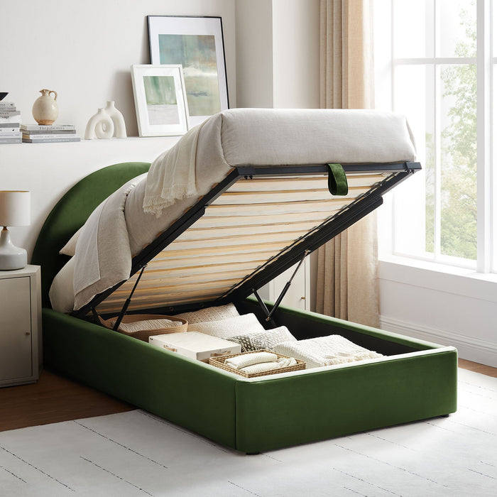 Modway Resort Arched Performance Velvet Storage Platform Bed Frame in Twin - lifestyle view 135