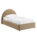 Modway Resort Arched Performance Velvet Storage Platform Bed Frame in Twin - front view 5