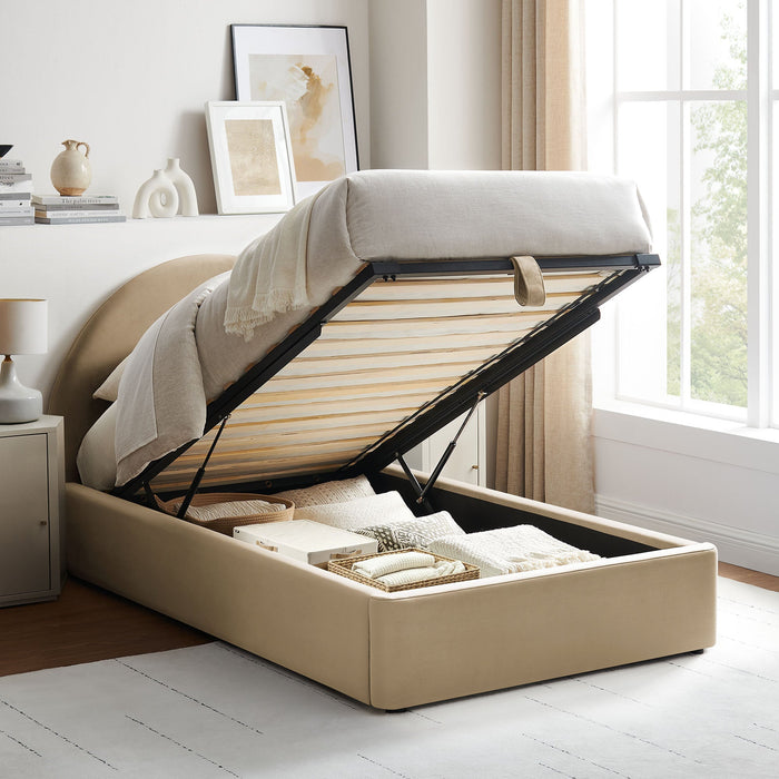 Modway Resort Arched Performance Velvet Storage Platform Bed Frame in Twin - lifestyle view 133