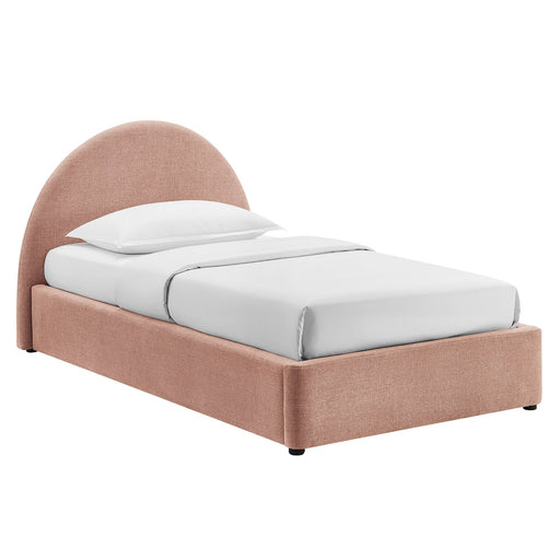 Modway Resort Upholstered Fabric Storage Platform Bed Frame in Twin - front view