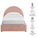 Modway Resort Upholstered Fabric Storage Platform Bed Frame in Twin - dimensions and specifications