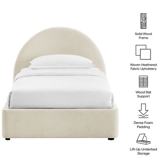 Modway Resort Upholstered Fabric Storage Platform Bed Frame in Twin - dimensions and specifications 189