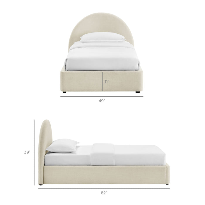Modway Resort Upholstered Fabric Storage Platform Bed Frame in Twin - dimensions and specifications 190