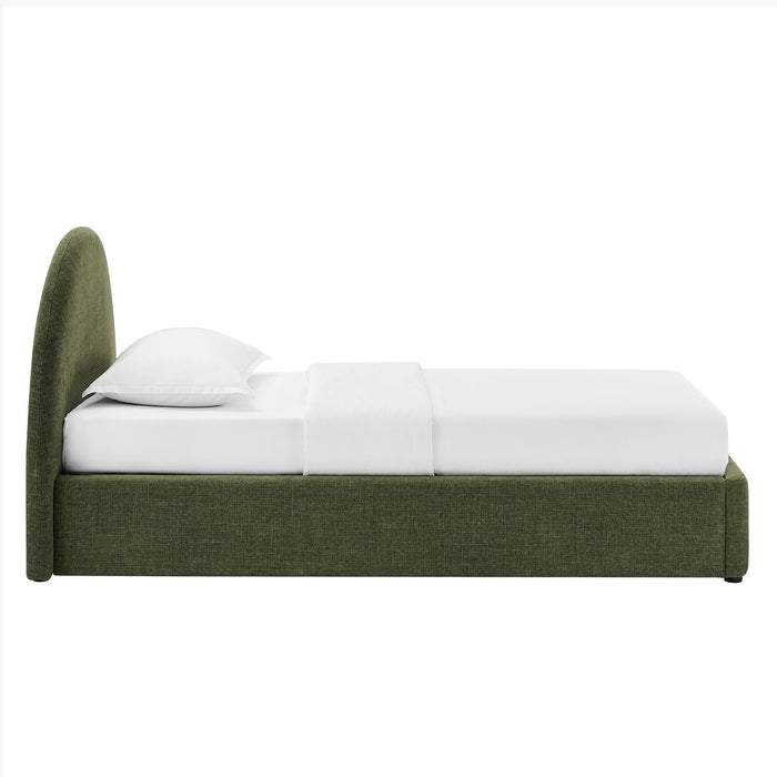 Modway Resort Upholstered Fabric Storage Platform Bed Frame in Twin - side view 46