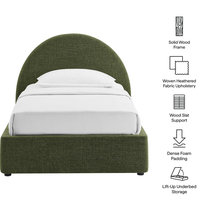 Modway Resort Upholstered Fabric Storage Platform Bed Frame in Twin - dimensions and specifications 191