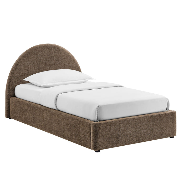 Modway Resort Upholstered Fabric Storage Platform Bed Frame in Twin - front view 7