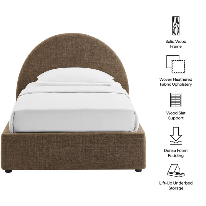 Modway Resort Upholstered Fabric Storage Platform Bed Frame in Twin - dimensions and specifications 193