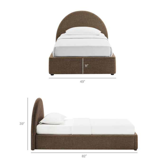 Modway Resort Upholstered Fabric Storage Platform Bed Frame in Twin - dimensions and specifications 194