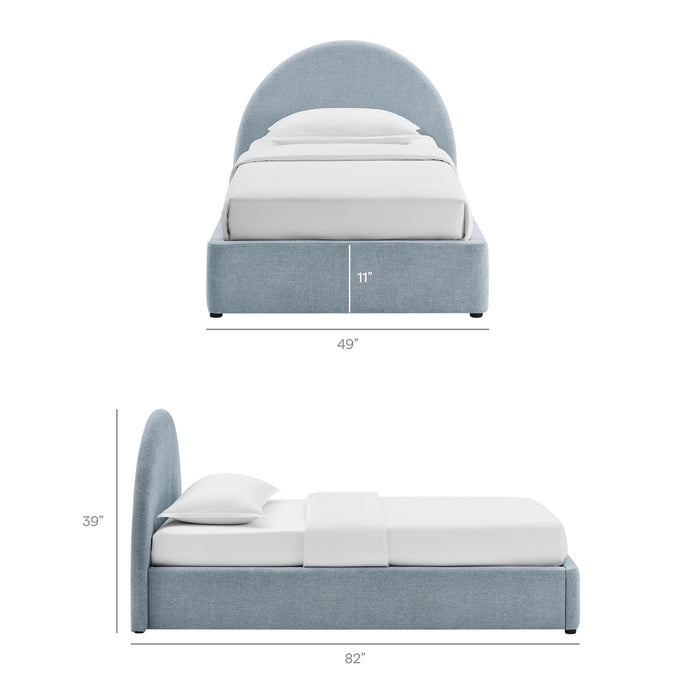 Modway Resort Upholstered Fabric Storage Platform Bed Frame in Twin - dimensions and specifications 196