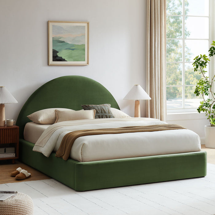 Modway Resort Arched Performance Velvet Storage Platform Bed Frame in Full - lifestyle view 122