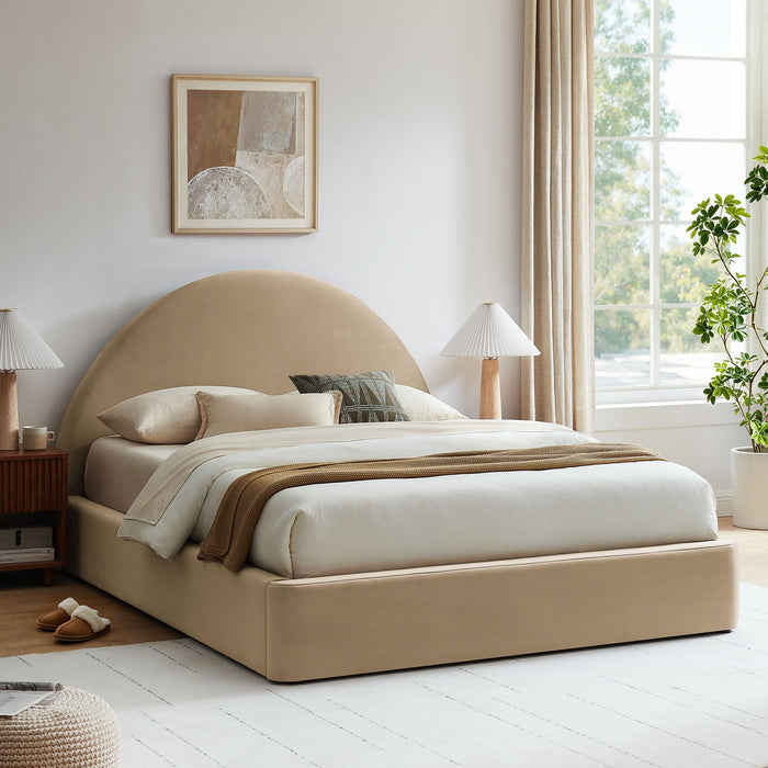 Modway Resort Arched Performance Velvet Storage Platform Bed Frame in Full - lifestyle view 120