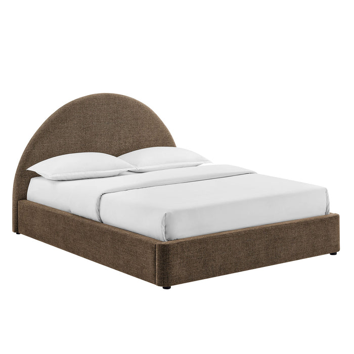 Modway Resort Upholstered Fabric Storage Platform Bed Frame in Full - front view 11