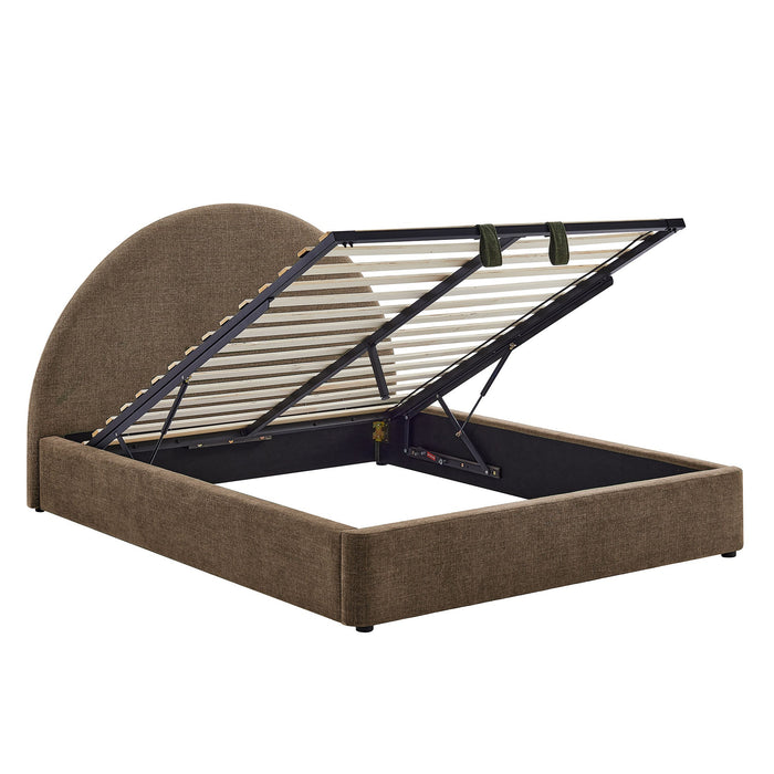 Modway Resort Upholstered Fabric Storage Platform Bed Frame in Full - angled view 31