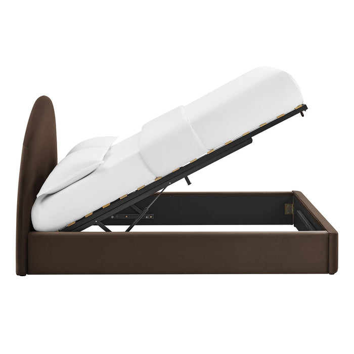 Modway Resort Arched Performance Velvet Storage Platform Bed Frame in Queen - detail view