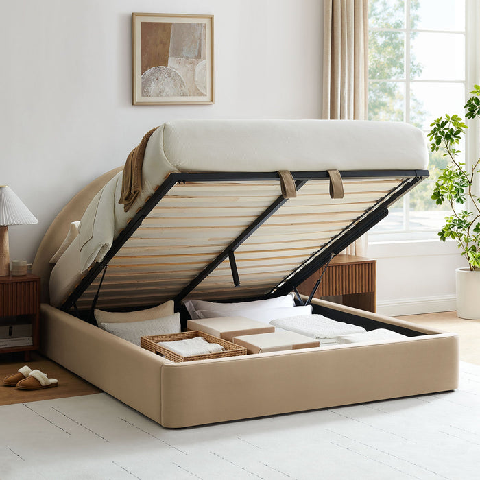Modway Resort Arched Performance Velvet Storage Platform Bed Frame in Queen - lifestyle view 141