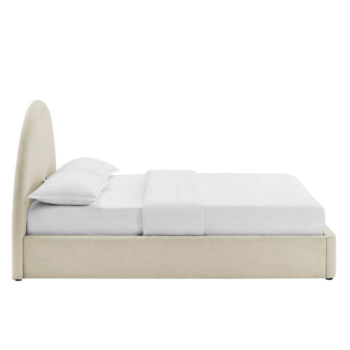 Modway Resort Upholstered Fabric Storage Platform Bed Frame in Queen - side view 53