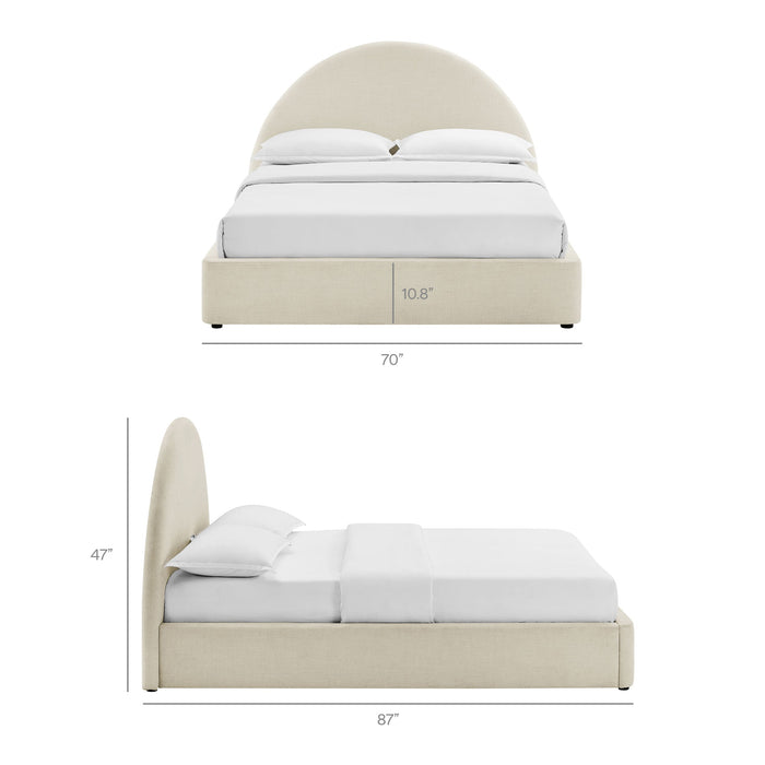 Modway Resort Upholstered Fabric Storage Platform Bed Frame in Queen - dimensions and specifications 206