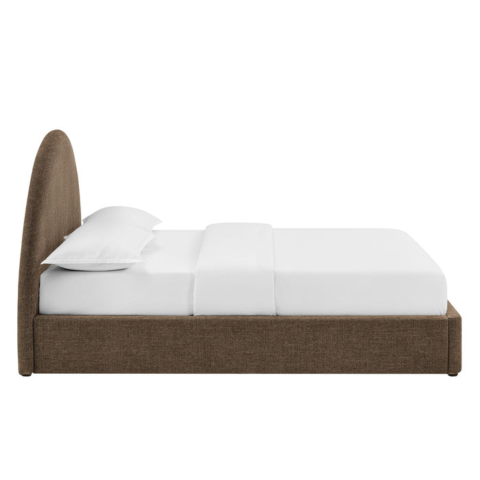 Modway Resort Upholstered Fabric Storage Platform Bed Frame in Queen - side view 55