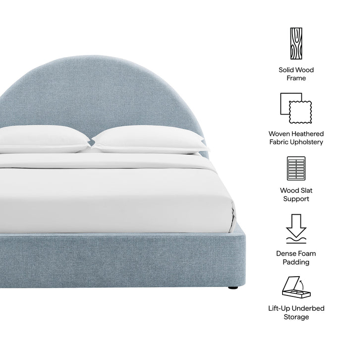 Modway Resort Upholstered Fabric Storage Platform Bed Frame in Queen - dimensions and specifications 211