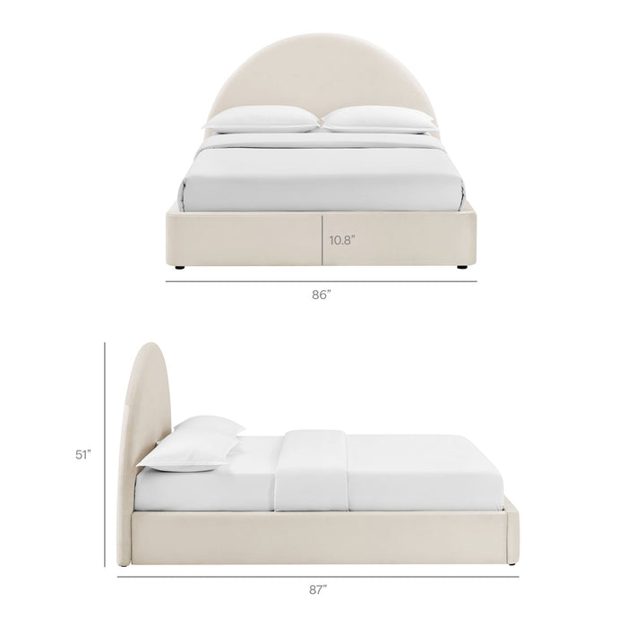 Modway Resort Arched Performance Velvet Storage Platform Bed Frame in King - dimensions and specifications 174