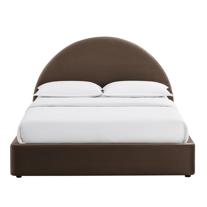 Modway Resort Arched Performance Velvet Storage Platform Bed Frame in King - lifestyle view