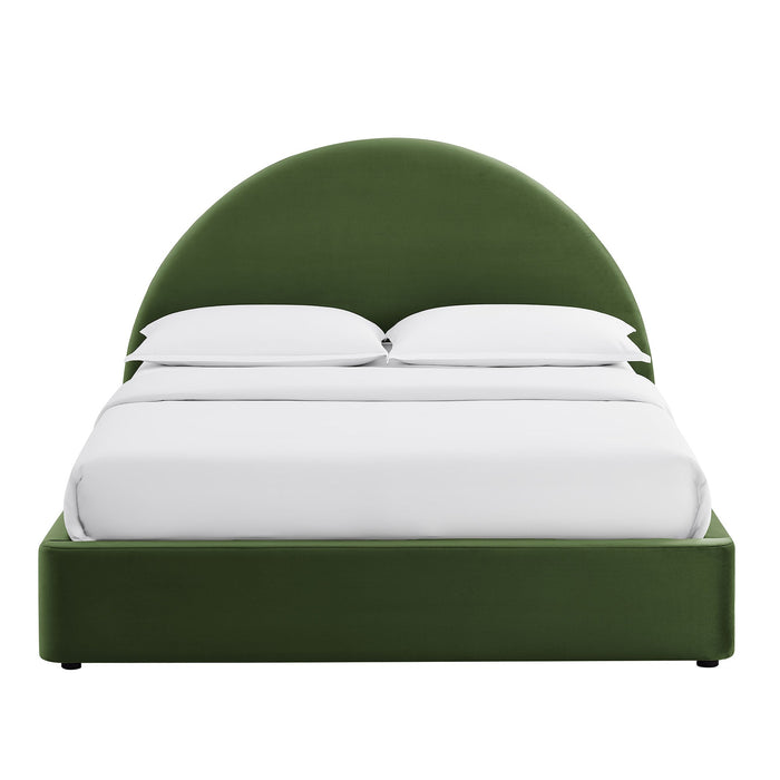 Modway Resort Arched Performance Velvet Storage Platform Bed Frame in King - lifestyle view 78