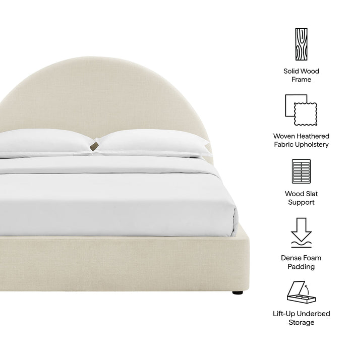 Modway Resort Upholstered Fabric Storage Platform Bed Frame in King - dimensions and specifications 219