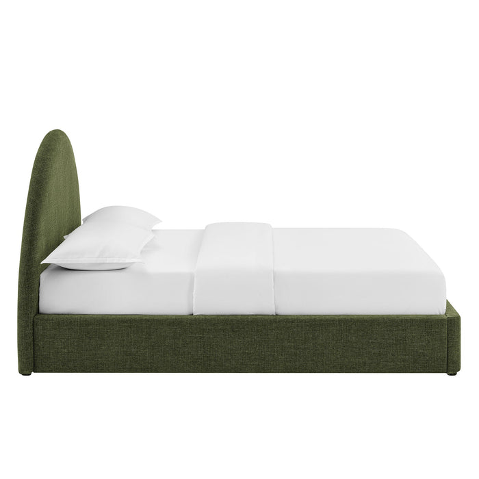 Modway Resort Upholstered Fabric Storage Platform Bed Frame in King - side view 59