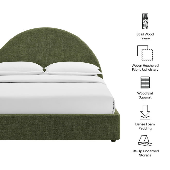 Modway Resort Upholstered Fabric Storage Platform Bed Frame in King - dimensions and specifications 217