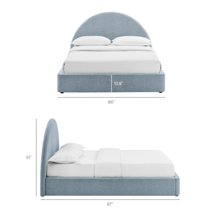 Modway Resort Upholstered Fabric Storage Platform Bed Frame in King - dimensions and specifications 214