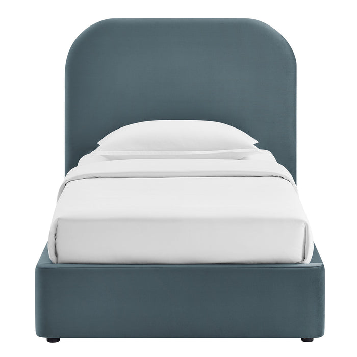 Modway Keynote Performance Velvet Storage Platform Bed Frame in Twin - lifestyle view 88