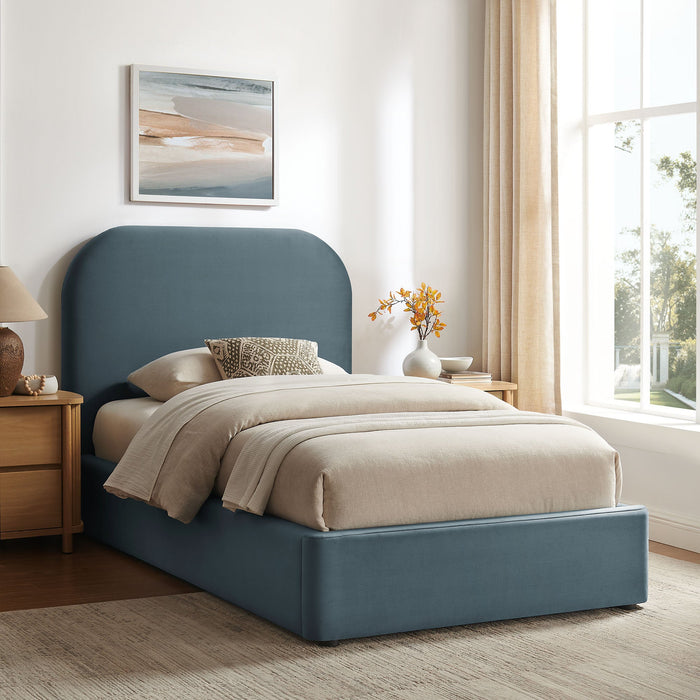 Modway Keynote Performance Velvet Storage Platform Bed Frame in Twin - lifestyle view 148