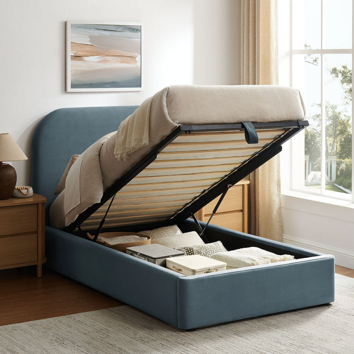 Modway Keynote Performance Velvet Storage Platform Bed Frame in Twin - lifestyle view 168