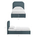 Modway Keynote Performance Velvet Storage Platform Bed Frame in Twin - dimensions and specifications 196