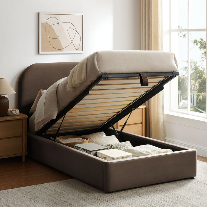 Modway Keynote Performance Velvet Storage Platform Bed Frame in Twin - lifestyle view 166