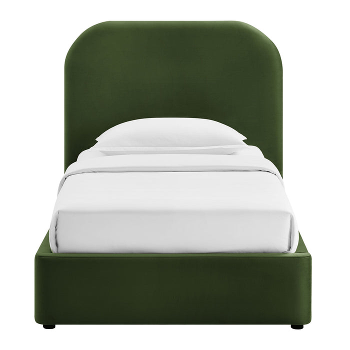 Modway Keynote Performance Velvet Storage Platform Bed Frame in Twin - lifestyle view 87
