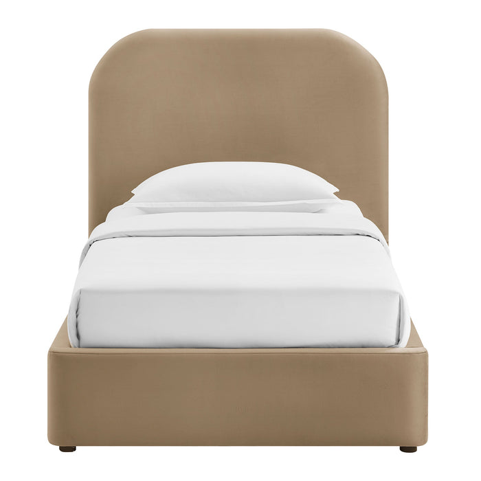 Modway Keynote Performance Velvet Storage Platform Bed Frame in Twin - lifestyle view