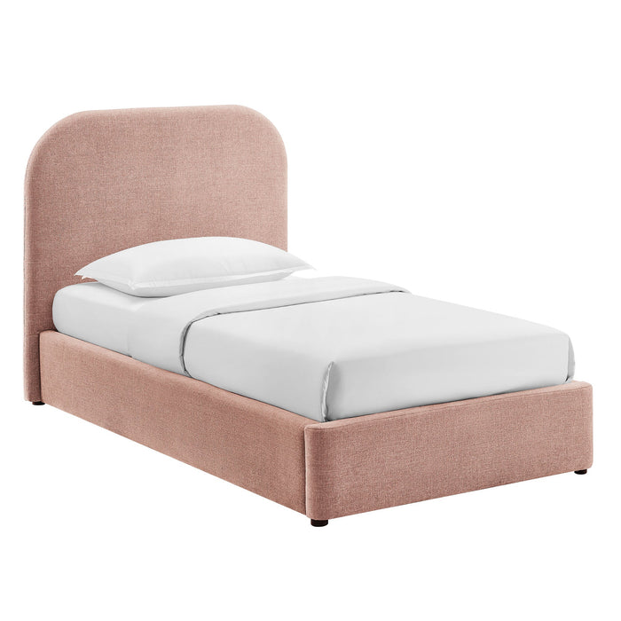 Modway Keynote Fabric Upholstered Storage Platform Bed Frame in Twin - front view 8
