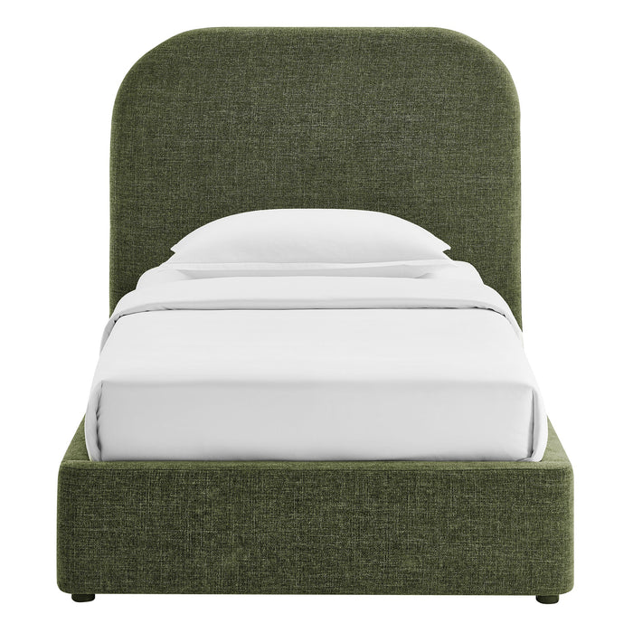 Modway Keynote Fabric Upholstered Storage Platform Bed Frame in Twin - lifestyle view