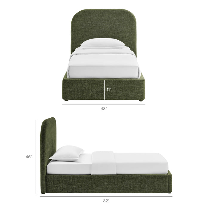 Modway Keynote Fabric Upholstered Storage Platform Bed Frame in Twin - dimensions and specifications 184