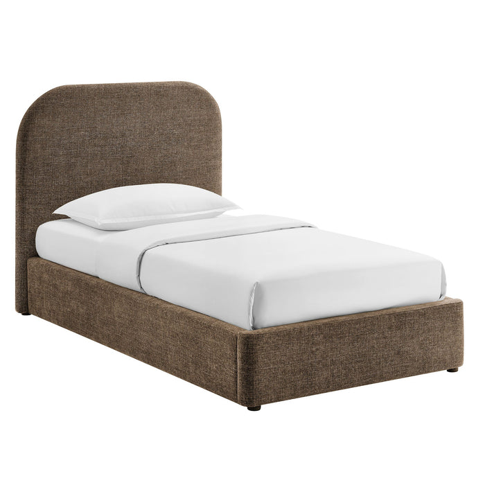 Modway Keynote Fabric Upholstered Storage Platform Bed Frame in Twin - front view 6