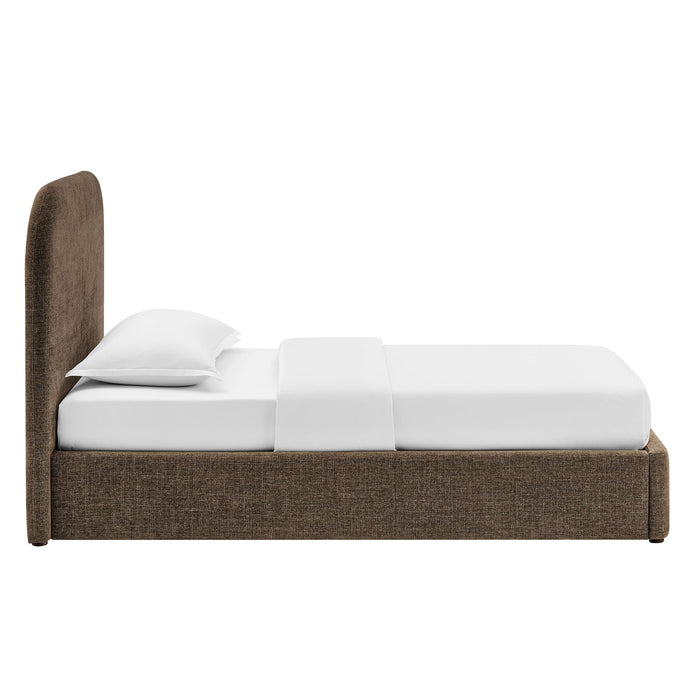 Modway Keynote Fabric Upholstered Storage Platform Bed Frame in Twin - side view 46