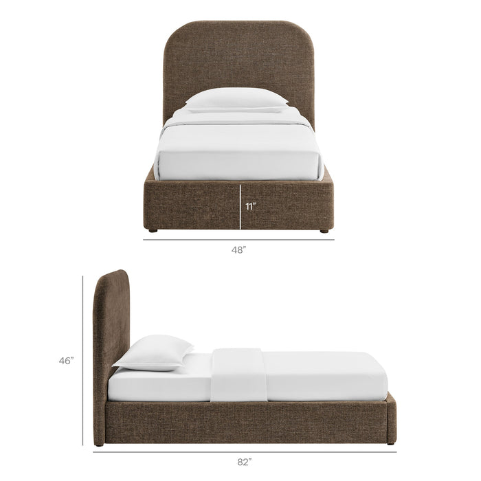 Modway Keynote Fabric Upholstered Storage Platform Bed Frame in Twin - dimensions and specifications 192